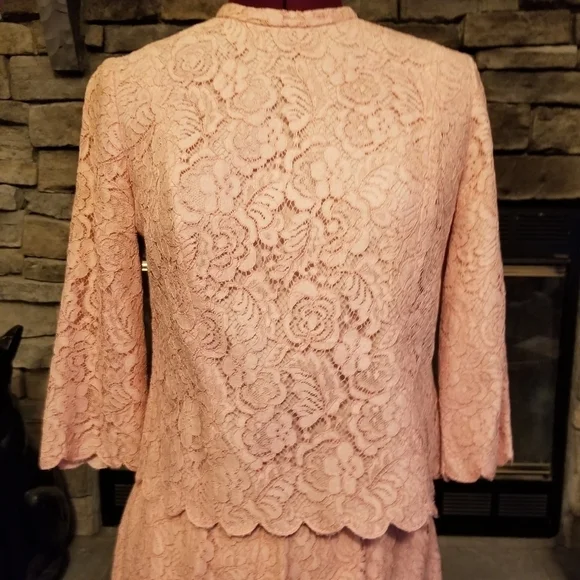 Gorgeous Vintage 60s Lace Dress Set - Picture 2 of 5